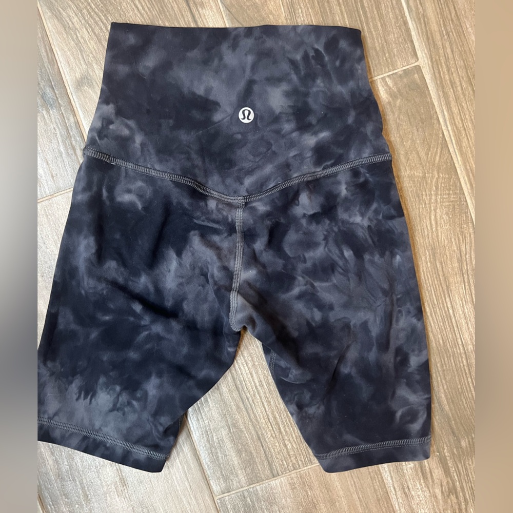 Lululemon Align high rise biker shorts - Diamond Dye Pitch Grey Graphite